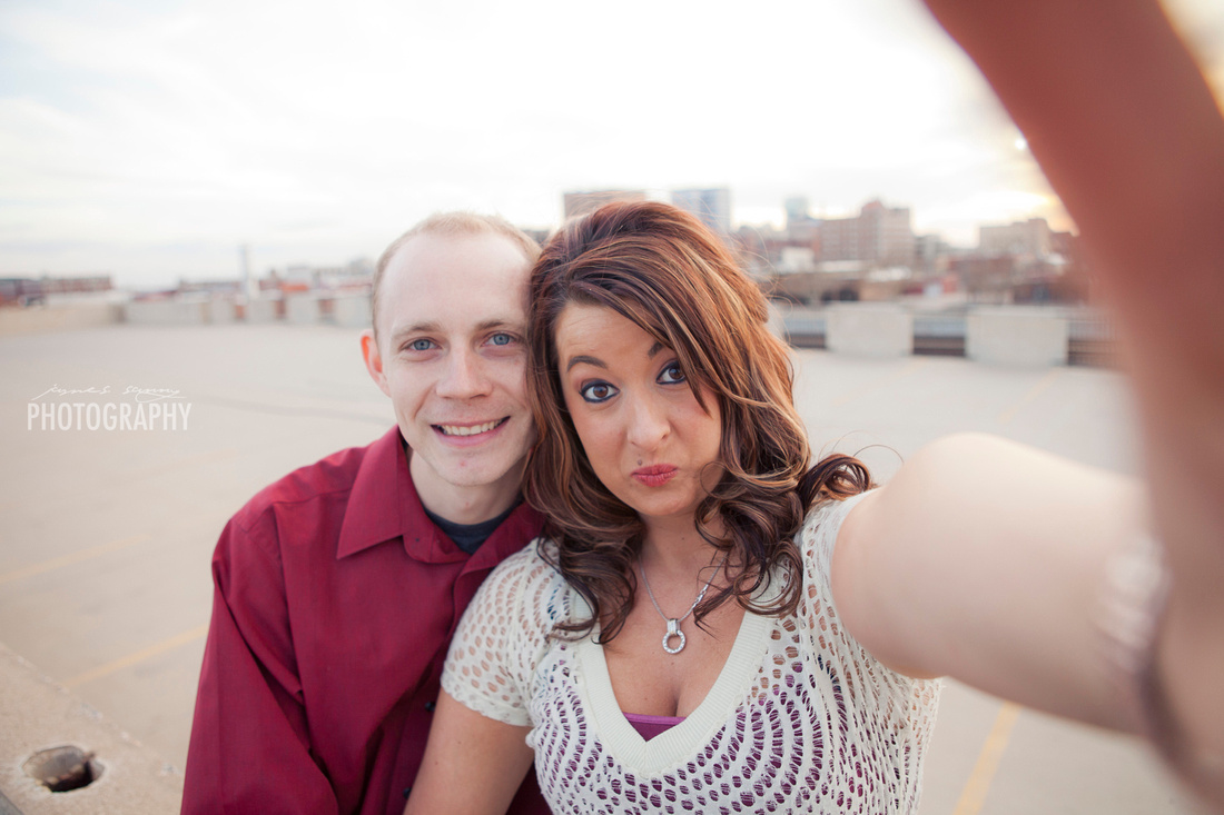 wichita, wedding, photographer, engagement, downtown, old town, outdoor, portraits, fun, black, and, white